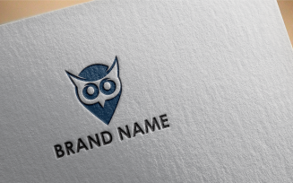 Owl flat Point Logo Template