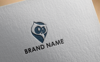 Point Owl flat Logo Template