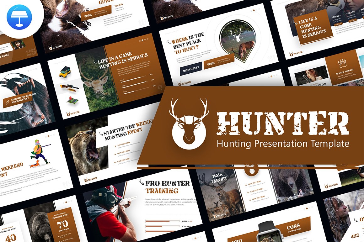 Template #162062 Hunt Background Webdesign Template - Logo template Preview