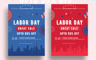 Greas - Labor Day Sale Flyer Design - Corporate Identity Template