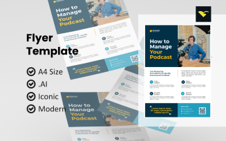 How to Manage Your Podcast Flyer - Corporate Identity Template