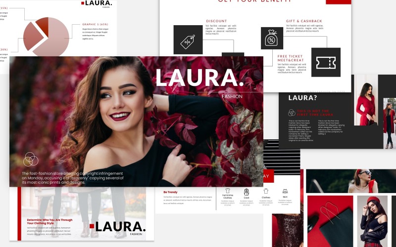 Laura Fashion PowerPoint template PowerPoint Template