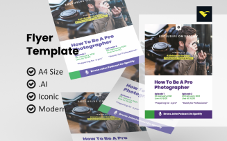 Podcast Photography Talk Flyer - Corporate Identity Template