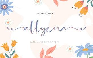 Allyena | Handwritten Cursive Font