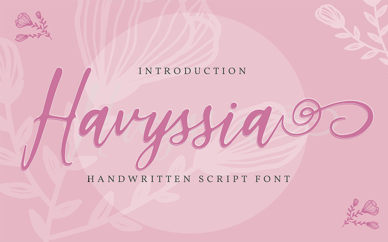 Havyssia | Handwritten Cursive Font