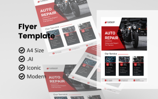 Motorcycle Service Business Flyer - Corporate Identity Template