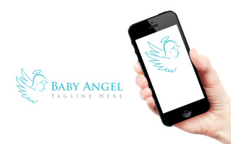 Baby Angel Design Logo Template