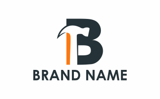 Letter B Hammer Logo Template