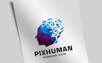 Pixel Human Logo Template