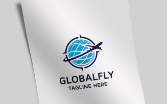 Global Fly Logo Template