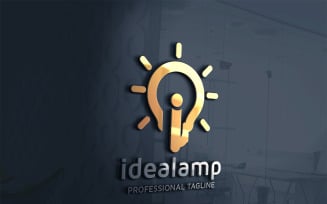 Idea Lamp Letter I Logo Template