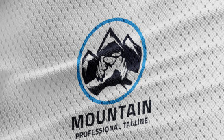 Power Team Mountain Logo Template