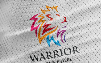 Warrior Lion Letter W Logo Template