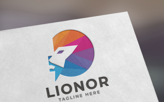 Circular Lion Head Logo Template