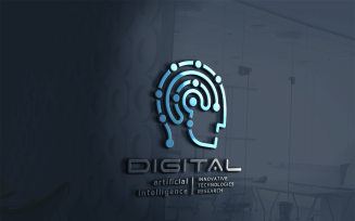Digital Human Logo Template