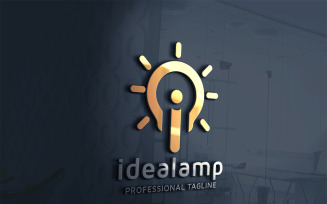 Idea Lamp letter i v.2 Logo Template