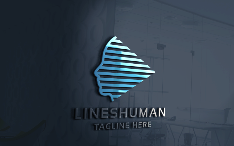 Lines Human Logo Template