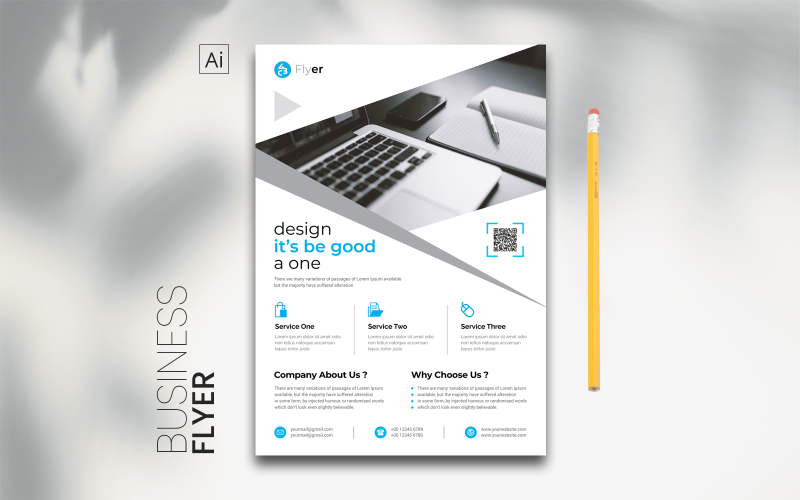 Clean Minimal Flyer - Corporate Identity Template