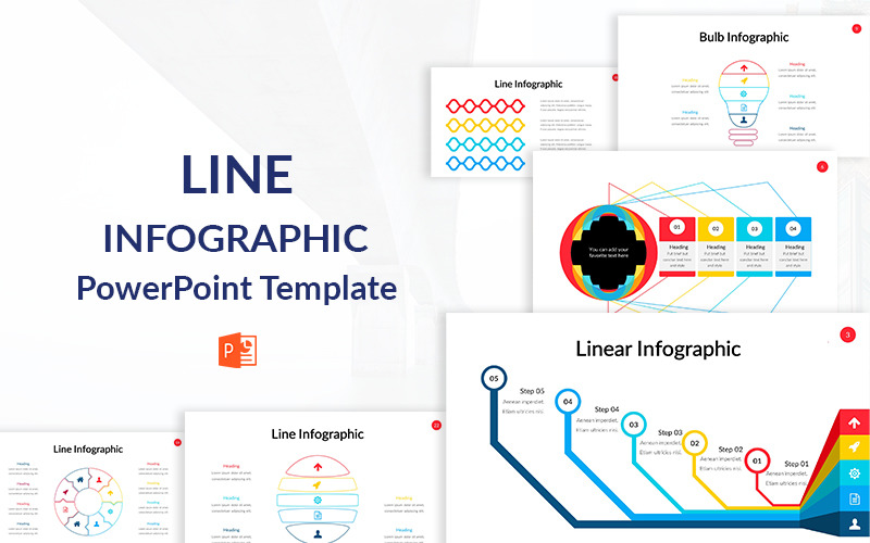 Line Infographic PowerPoint template PowerPoint Template