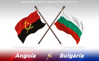 Angola versus Bulgaria Two Countries Flags - Illustration