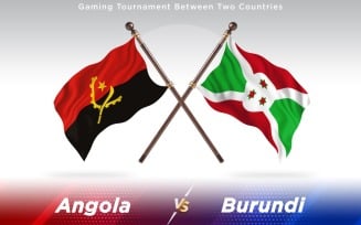 Angola versus Burundi Two Countries Flags - Illustration