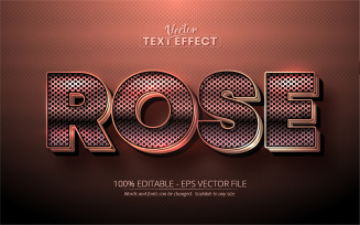 Shiny Rose Gold Text Effect - Vector Image