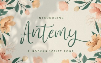 Antemy - Modern Cursive Font