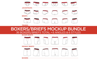 Boxers/Briefs Bundle - Vector Template product mockup