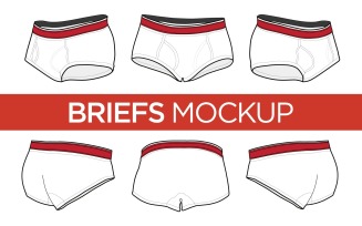 Briefs/Underwear - Vector Template product mockup