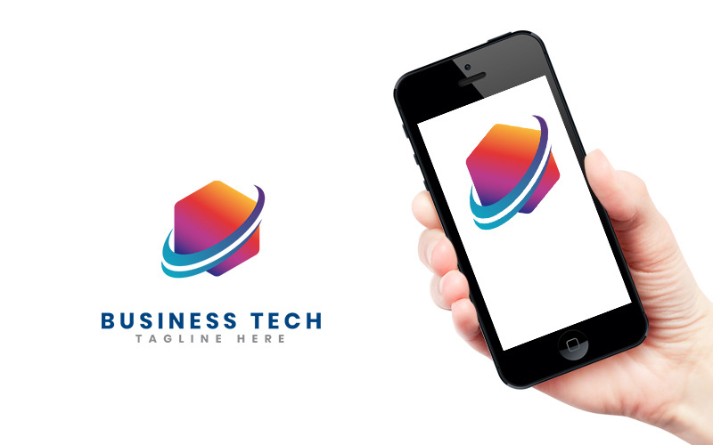 Business Technology App Logo Template