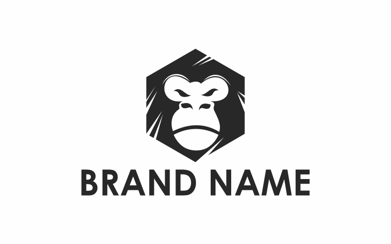 Gorilla Hexagonp Logo Template