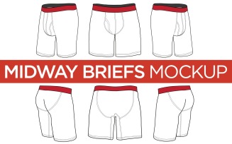MIdway Boxer Briefs - Vector Template product mockup
