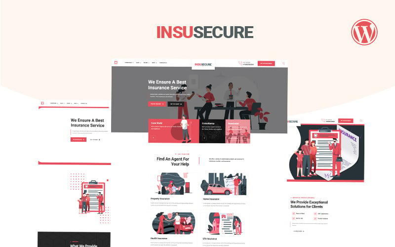 Insusecure Multipurpose insurance WordPress  Themes 163444