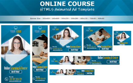 ONLINE COURSE - HTML5 Ad Template Animated Banner