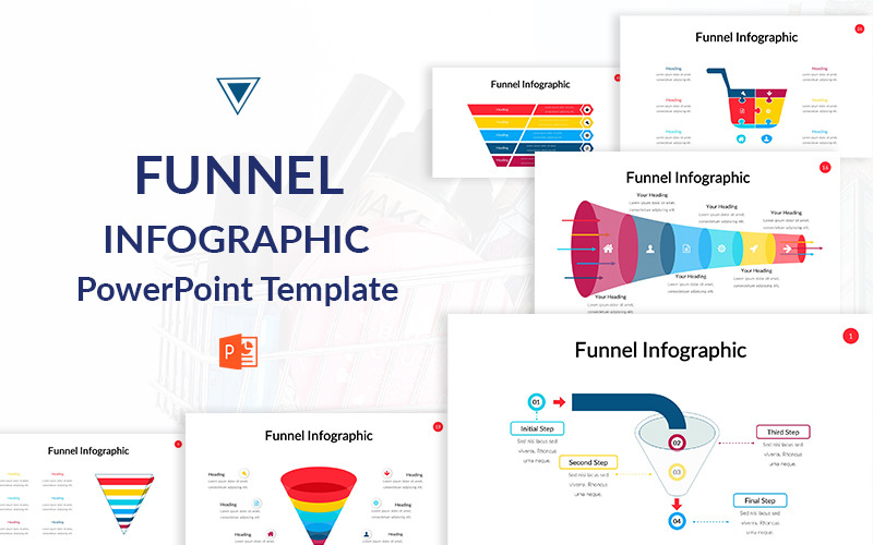 Funnel Infographic PowerPoint template PowerPoint Template