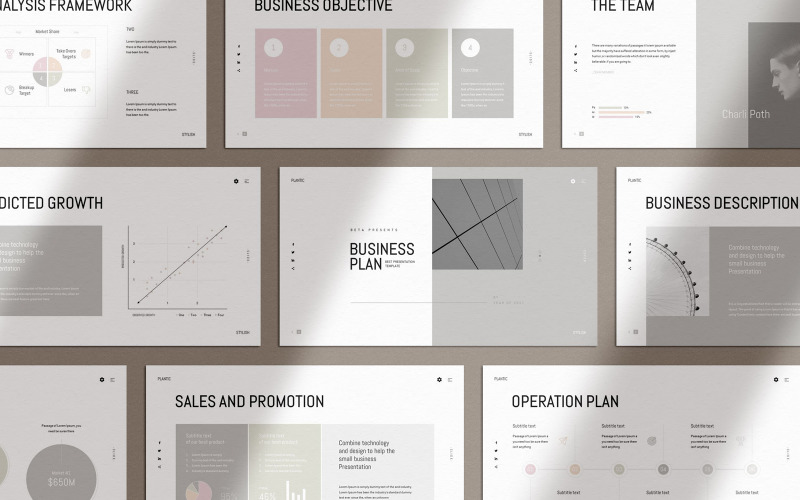 Plantic | Business Plan PowerPoint template PowerPoint Template