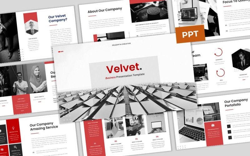 Velvet - Business PowerPoint template PowerPoint Template