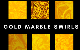 Gold Marble Swirls Digital Paper Set Background