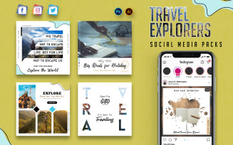 Travel Explorers Packs Social Media Template