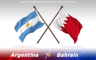 Argentina versus Bahrain Two Countries Flags - Illustration