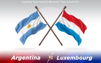 Argentina versus Luxembourg Two Countries Flags - Illustration