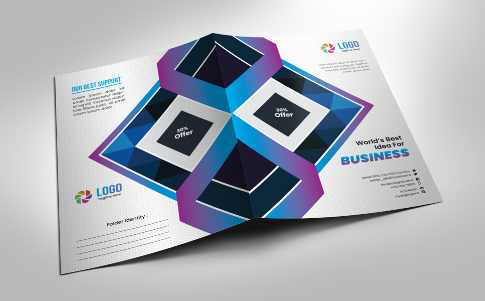 Business Presentation Folder - Corporate Identity Template