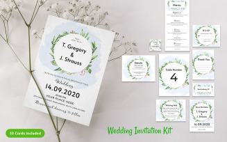 Flora - Wedding Invitation Kit - Corporate Identity Template