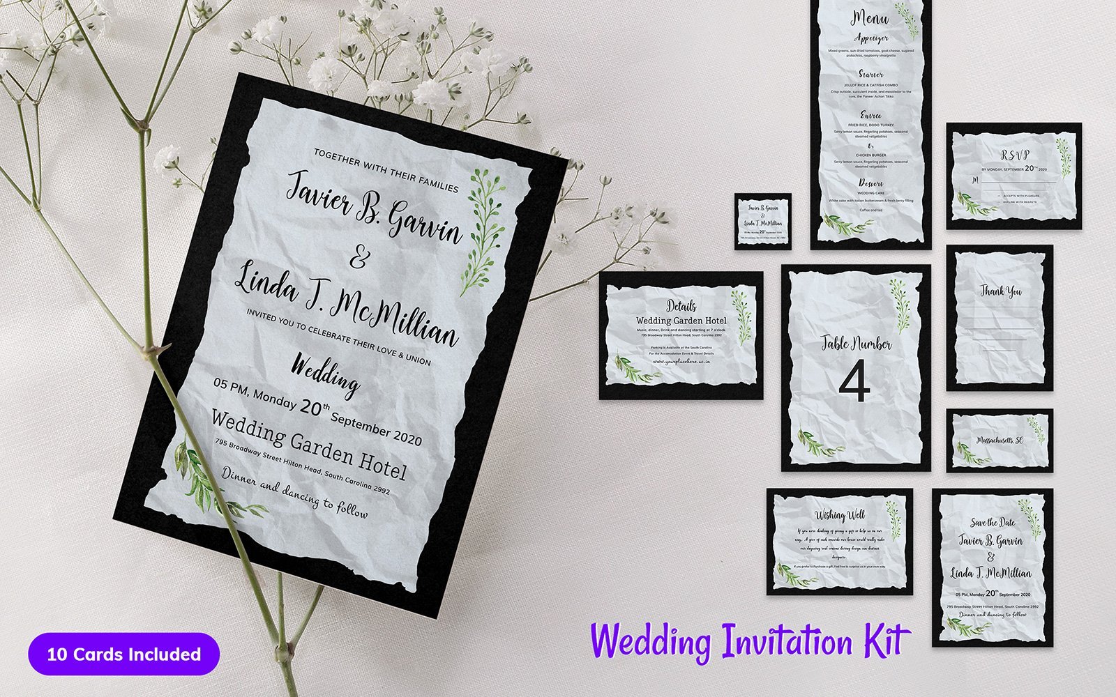 Kit Graphique #164100 Mariage Invitation Divers Modles Web - Logo template Preview