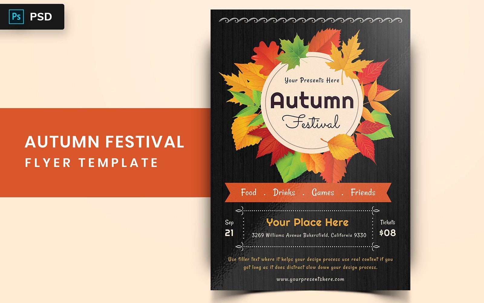 Template #164116 Autumn Festival Webdesign Template - Logo template Preview