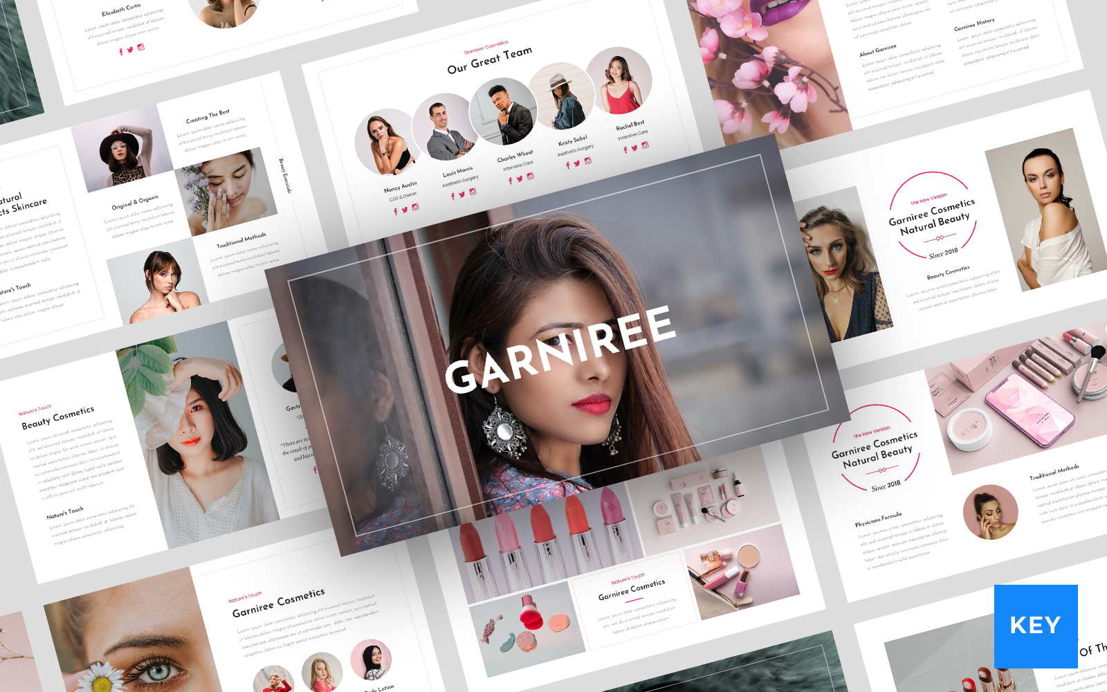 Garniree - Beauty & Cosmetics Presentation - Keynote template