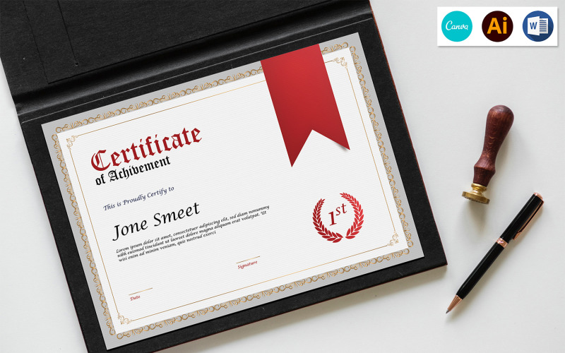 Achivement Certificate Printable Template Certificate Template