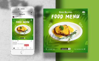 Food Instagram Feed Banner Template for Social Media