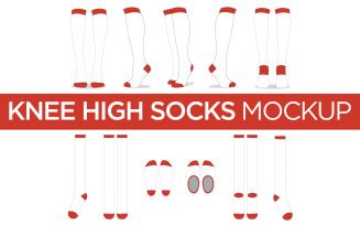 Knee High Socks - Vector Template product mockup