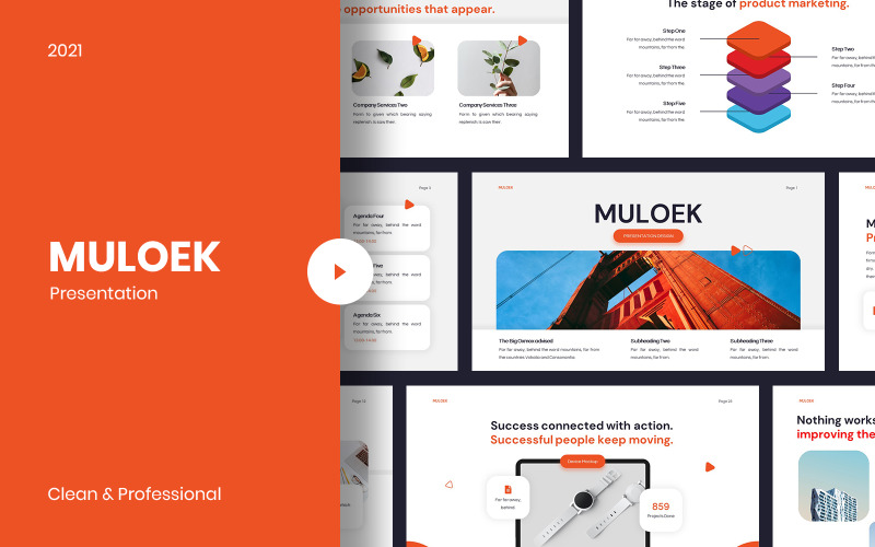 Muloek - Creative Professional PowerPoint template PowerPoint Template